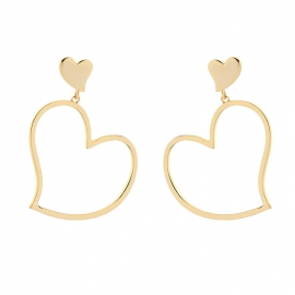 925 silver needle irregular heart pendant earrings female japanese and korean style fashion simple earrings