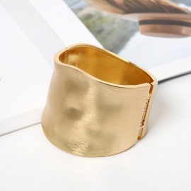 Summer new styles in europe and america, simple and exaggerated wide side bracelets, minimalist spring buckle bracelets