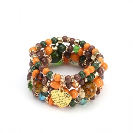 Jewelry bohemian multilayer beaded bracelet elastic cord bracelet love bracelet scenic souvenir