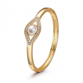 European and american jewelry goddess eye pearl diamond bracelet elegant all-match ladies bracelet foreign trade boutique jewelry wholesale