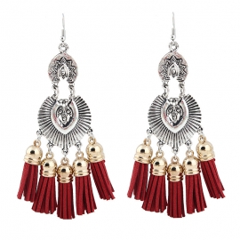 Bohemian retro ethnic style exaggerated creative personality long tassel earrings aliexpress trend earrings