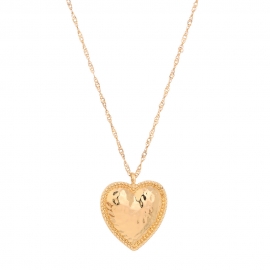 Amazon hot jewelry love heart bound metal pendant necklace peach heart tanabata valentines day gift necklace