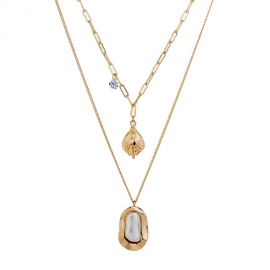 European and american fashion jewelry manufacturers wholesale direct sales multi-layer retro portrait tag zircon ladies wild necklace ins