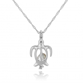 European and american hot-selling explosive jewelry personality creative hollow diy small turtle pearl necklace