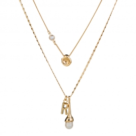 European and american womens accessories wish aliexpress amazon fashion personality letter a pearl necklace