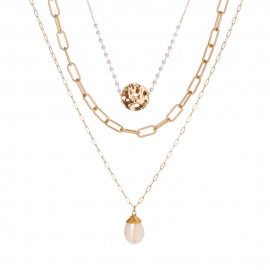 Wish aliexpress popular jewelry fashion natural shell multilayer necklace korean temperament accessories factory direct sales