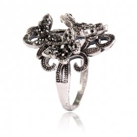 European and american fashion jewelry high-end middle east fashion ring hollow butterfly index finger ring