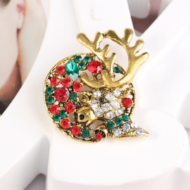 Clothing creative christmas deer brooch