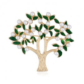 New fashion zircon brooch personality big tree corsage women all-match suits and accessories