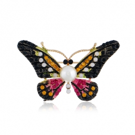 Butterfly brooch female crystal brooch coat pin shawl buckle jewelry