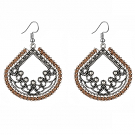 European and american exaggerated earrings, winding personality, ethnic style earrings, carved hollow creative travel souvenir earrings