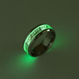 Popular game new titanium steel through the line of fire luminous ring