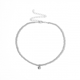 European and american cross-border jewelry, personalized geometric wild single-layer item, female handmade metal bead bell creative necklace