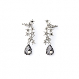 Retro water drop star ear bone clip female temperament european and american fashion trendy wild earrings