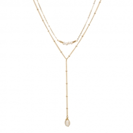 European and american fashion all-match jewelry, natural freshwater pearl necklace, pendant necklace, ladies multi-layer necklace wholesale