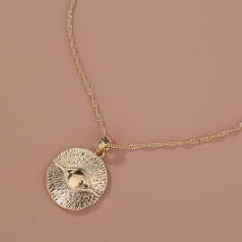 Vintage creative metal devils eye pendant necklace trendy all-match street fashion factory outlet jewelry