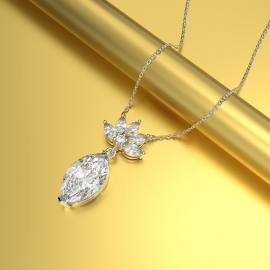 8*13 horse eye 6 carat pendant s925 silver necklace and zircon pendant