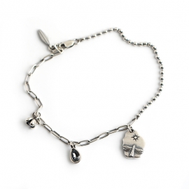 Island landscape personality simple pendant retro thai silver bracelet