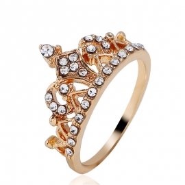 New ladies crown ring diamond ring korean jewelry creative gift