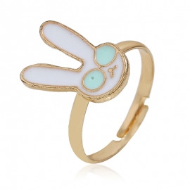 European and american simple rabbit alloy ring fashion open adjustable bracelet index finger ring
