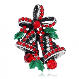 Christmas suit pin, creative gift bow, high-end corsage, retro bell christmas brooch