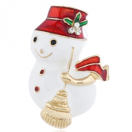 Christmas snowman brooch christmas gift corsage silk scarf buckle