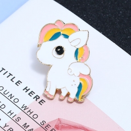 Llama fashion alloy dripping brooch cute alpaca shape badge