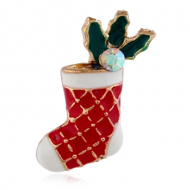 Christmas brooch foreign trade personality creative suit christmas stocking pin