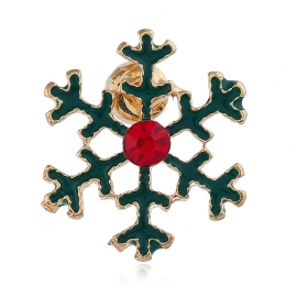 Big snowflake crystal brooch christmas exquisite flower corsage