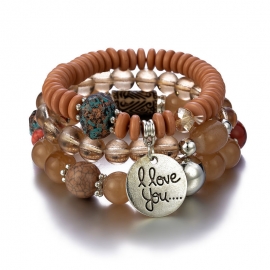 New bohemian womens diamond bracelet, european and american fashion cute bracelet multi-layer bracelet aliexpress hot sale