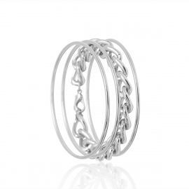 Fashion all-match popular jewelry womens simple and glossy thin ring chain combination bracelet women