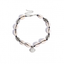 European and american cross-border jewelry, all-match personality explosion model alloy necklace female simple handmade shell necklace clavicle chain