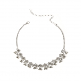 European and american cross-border jewelry, new style, stylish and simple ccb bead pendant necklace, geometric diamond-shaped clavicle necklace