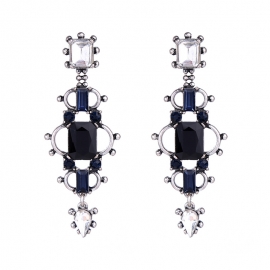 Personality creative crystal earrings female temperament european and american fashion trendy earrings earrings
