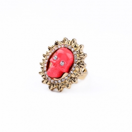 European and american fashion jewelry wholesale, personality exaggerated skull head lady ring, ring