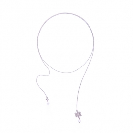 Personality creative winding necklace female simple wild pearl snowflake pendant fashion trendy aliexpress cross-border jewelry