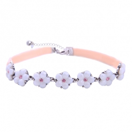 Fresh flower flannel choker collar female temperament wild korean accessories ins girl net red neckband necklace