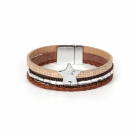 Summer new style bohemian style bracelet five-pointed star multi-layer bracelet magnetic clasp bracelet one generation