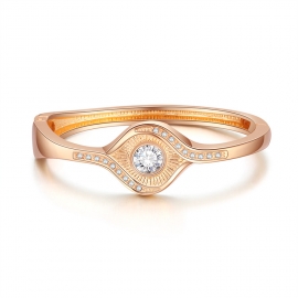 European and american cross-border retro fashion bracelet eye gold alloy gold-plated diamond decoration simple line bracelet