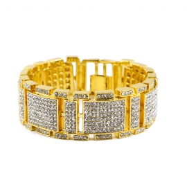 Large row of diamond bracelets mens bracelets punk alloy mens bracelets