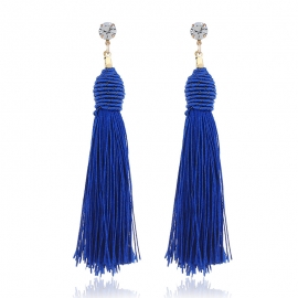 Factory direct fashion wild trend european and american long tassel earrings simple new exaggerated earrings