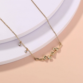 New product european and american foreign trade simple metal branch necklace personality diamond-studded light luxury temperament lady clavicle chain necklace female