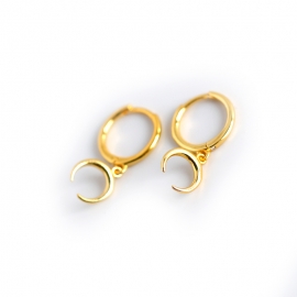 S925 sterling silver geometric moon crescent earrings earrings earrings earrings