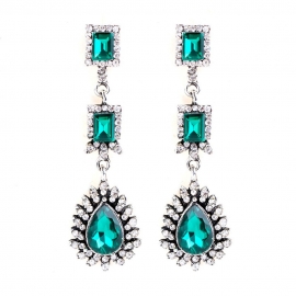 European and american earrings earrings long tassels diamond crystal alloy jewelry