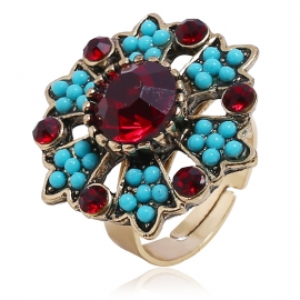 Accessories vintage ruby open ring european and american bohemian diamond bracelets