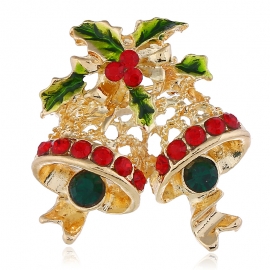 New european and american fashion cartoon christmas bell brooch, all-match christmas gift