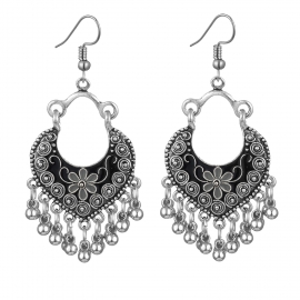 Europe, america and nepal carved design earrings, vintage small bells, indian style earrings