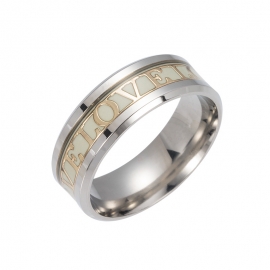 Love love letter luminous ring best-selling couple jewelry
