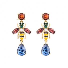 Fresh water droplets cute drop oil bee earrings temperament korean fashion trendy earrings