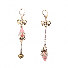 European and american earrings jewelry wholesale cute cartoon little mouse ladies asymmetric earrings